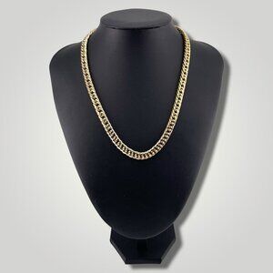 Miami Cuban Curb Necklace Gold Plated Chain 18"